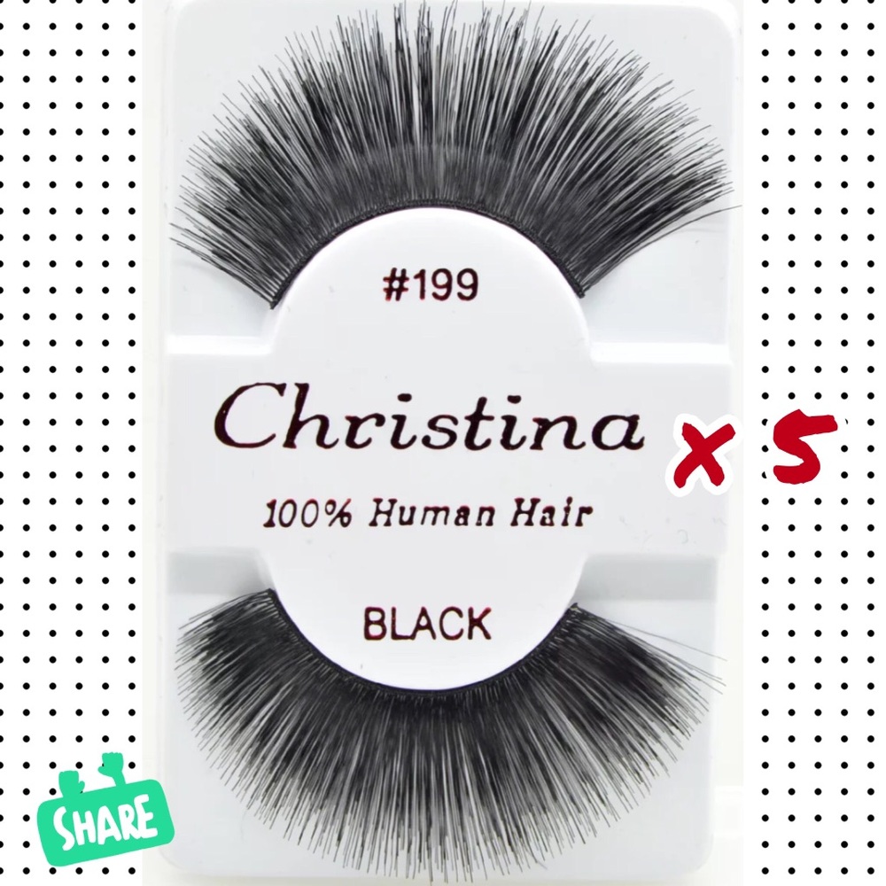 SALE 💖 100% Human Hair False Eyelashes 5 Pack 🖤